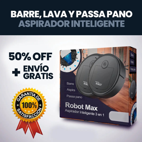 Compre 1 Llévate 2 - Robot Aspirador Inteligente MaxClean 3 en 1 [LIMPIA TODO]